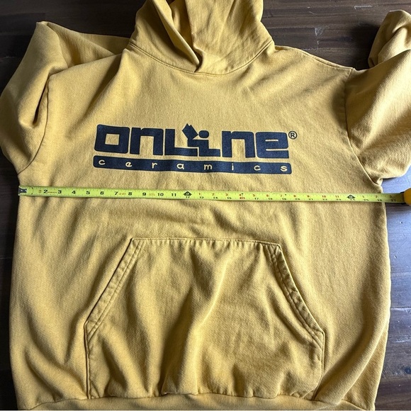 Online Ceramics Yellow Reading Logo Hoodie - Picture 6 of 9